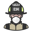 Coronavirus,Female,Firefighter,N-95 mask,White